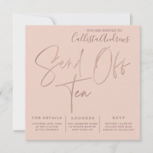 Minimalistisch rosa Rose Gold Typografie absetzen  Einladung