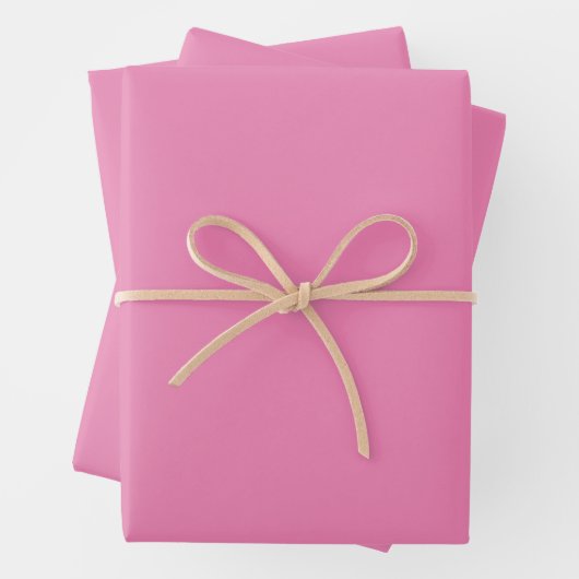 Minimalistisch rosa solide schlichte moderne elega geschenkpapier set (Beispiel)