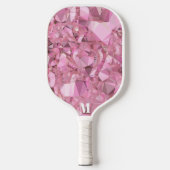 Minimalistisch rosa und weiß Diamant Moderne Monog Pickleball Schläger (Vorderseite)