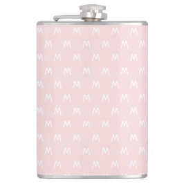 Minimalistisch rosa und weiß flachmann