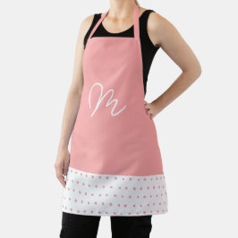 Minimalistisch rosa und weiß schürze