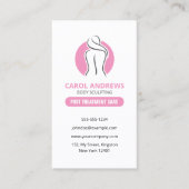 Minimalistisch rosa Vorbehandlung/Nachbehandlung K Visitenkarte (Vorderseite)