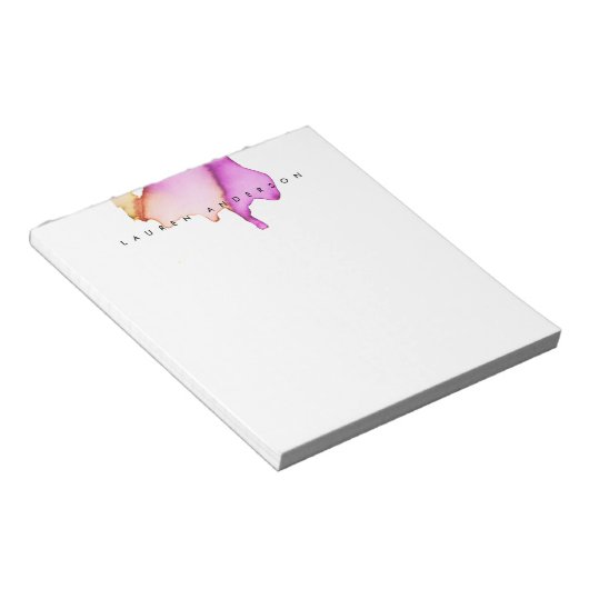 Minimalistisch rosa Wasserfarben - erste PostIt-No Notizblock (angewinkelt)