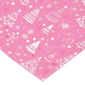 Minimalistisch rosa Weihnachtsbaummuster Kurzer Tischläufer (Ecke)