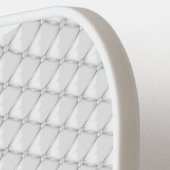 Minimalistisch-Rosa-Weiße Perle Moderne Monogramm Pickleball Schläger (Linke Seite)