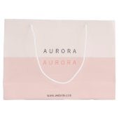 Minimalistisch rosa Zweitklone-Visitenkarte Große Geschenktüte (Rückseite)