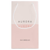 Minimalistisch rosa Zweitklone-Visitenkarte Kleine Geschenktüte (Rückseite)