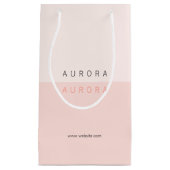 Minimalistisch rosa Zweitklone-Visitenkarte Kleine Geschenktüte (Vorderseite)