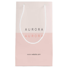 Minimalistisch rosa Zweitklone-Visitenkarte Kleine Geschenktüte