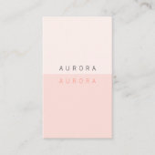 Minimalistisch rosa Zweitklone-Visitenkarte Visitenkarte (Vorderseite)