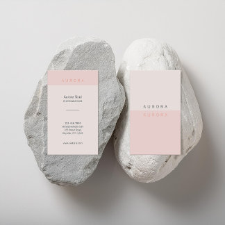 Minimalistisch rosa Zweitklone-Visitenkarte Visitenkarte