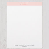 Minimalistisch rosa Zweitone Briefbogen