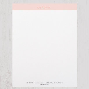 Minimalistisch rosa Zweitone Briefbogen