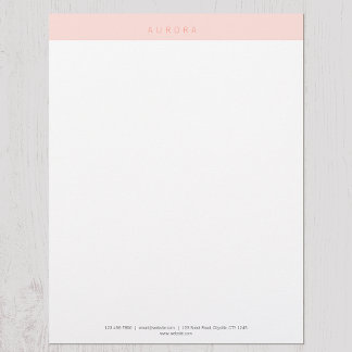 Minimalistisch rosa Zweitone Briefbogen