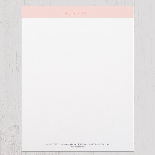 Minimalistisch rosa Zweitone Briefbogen