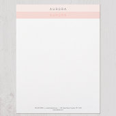 Minimalistisch rosa Zweitone Briefbogen