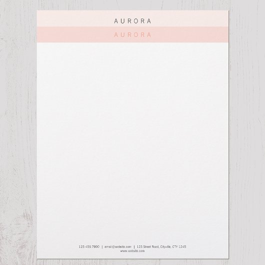 Minimalistisch rosa Zweitone Briefbogen