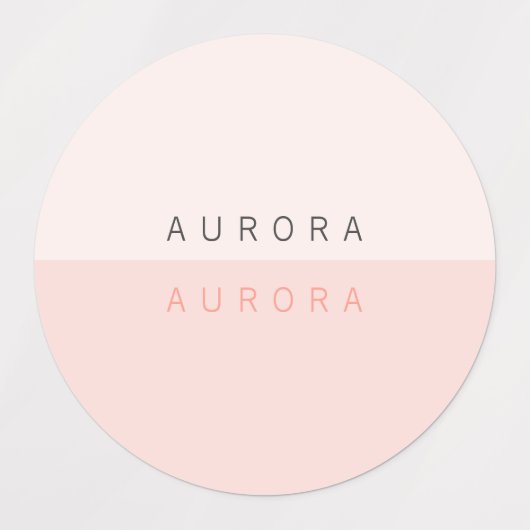 Minimalistisch rosa Zweitone Etiketten (Design 2)