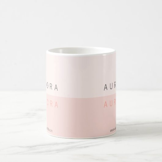 Minimalistisch rosa Zweitone Kaffeetasse (Mittel)