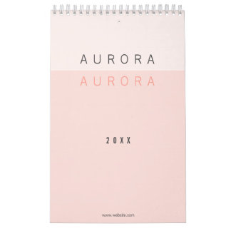 Minimalistisch rosa Zweitone Kalender