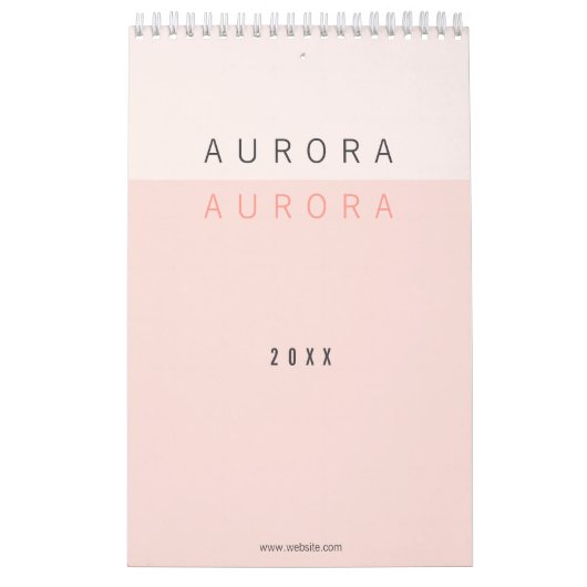 Minimalistisch rosa Zweitone Kalender (Titelbild)
