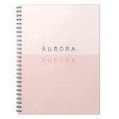 Minimalistisch rosa Zweitone Notizblock (Vorderseite)
