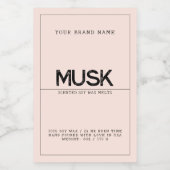 Minimalistisch rosafarbenes, modernes, elegantes S Lebensmitteletikett (Einzelnes Label)