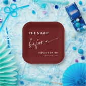 Minimalistisch Rot am Abend vor dem Probe Pappteller (Party)