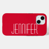 Minimalistisch Rot, Jumbo-Name Case-Mate iPhone Hülle (Rückseite (Horizontal))