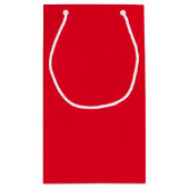 Minimalistisch roter, schlichter, eleganter Klassi Kleine Geschenktüte (Rückseite)