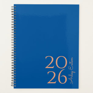 Minimalistisch Royal Blue Custom Personal Monthly Planer