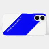 Minimalistisch, Royal Blue & White, One Strip, Nam Case-Mate iPhone Hülle (Rückseite (Horizontal))
