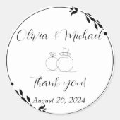 Minimalistisch Runder Aufkleber (Vorderseite)