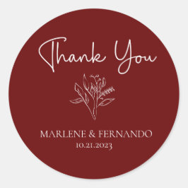 Minimalistisch Runder Aufkleber