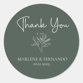 Minimalistisch Runder Aufkleber