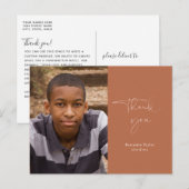 Minimalistisch Rust Abschluss Vielen Dank an Foto Postkarte (Vorne/Hinten)