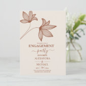 Minimalistisch Rust Burnt Orange Teracotta Wedding Einladung (Stehend Vorderseite)