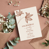 Minimalistisch Rust Burnt Orange Teracotta Wedding Einladung