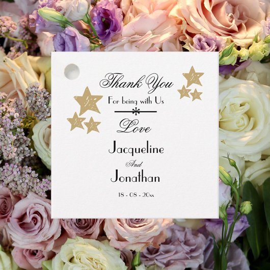 Minimalistisch Rustic Simple Verlobung Danke Geschenkanhänger