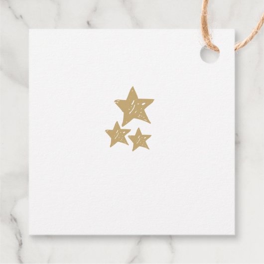 Minimalistisch Rustic Simple Verlobung Danke Geschenkanhänger (Rückseite)