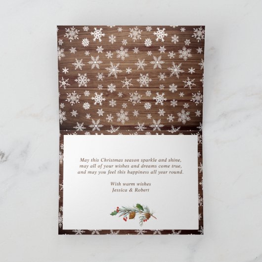 Minimalistisch Rustikal frohe Weihnachten 5 FOTOS (Innenseite)