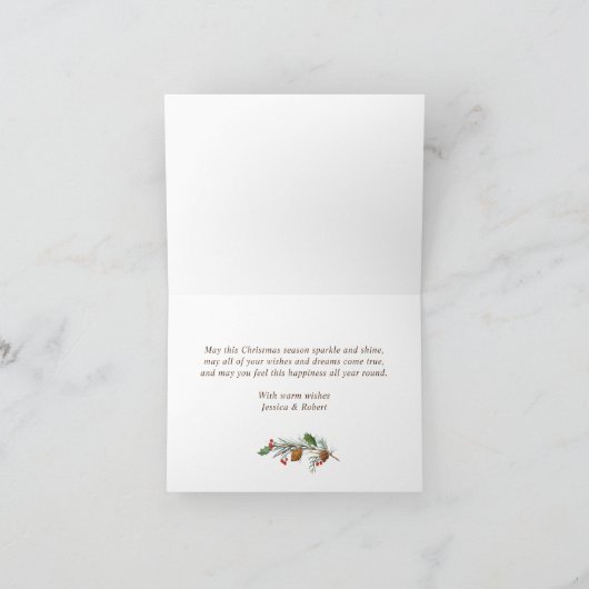 Minimalistisch Rustikal frohe Weihnachten 5 FOTOS (Innenseite)