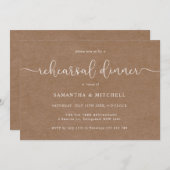 Minimalistisch Rustikale Vintage Probe Abendessen (Vorne/Hinten)