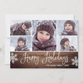 Minimalistisch Rustikale Weihnachten 5 FOTOS Grüße (Vorderseite)