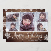 Minimalistisch Rustikale Weihnachten 5 FOTOS Grüße (Vorne/Hinten)