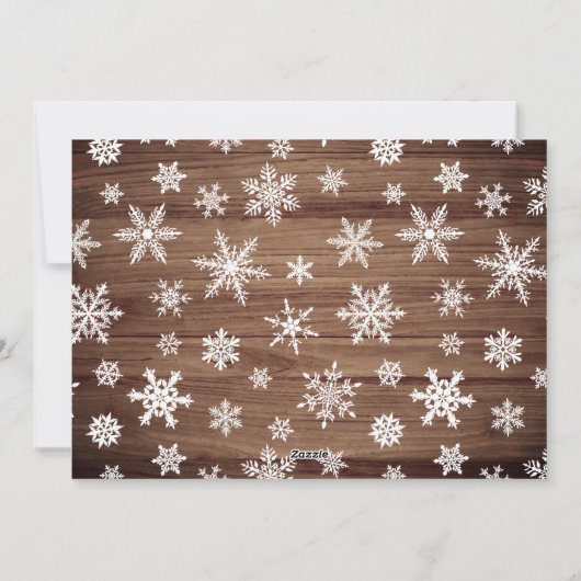 Minimalistisch Rustikale Weihnachten 5 FOTOS Grüße (Rückseite)