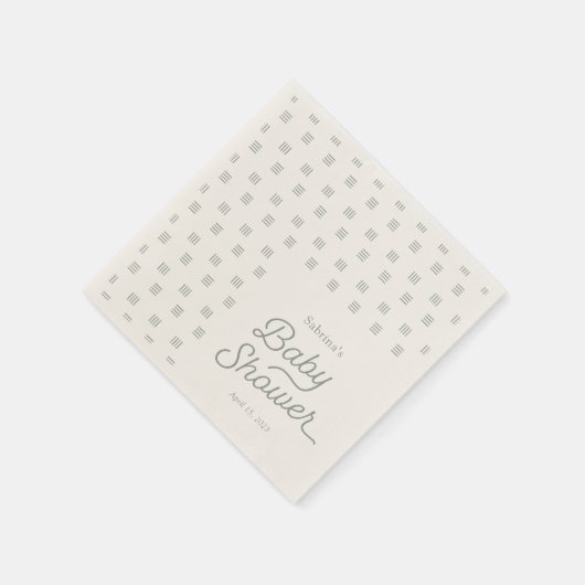 Minimalistisch Sage Boho Serviette (Ecke)