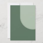 Minimalistisch Sage Green Arch Brautparty Party Einladung (Rückseite)
