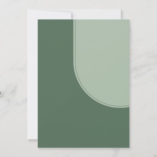 Minimalistisch Sage Green Arch Brautparty Party Einladung (Rückseite)