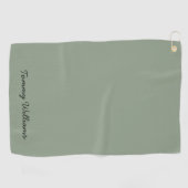 Minimalistisch Sage Green Beruflich Simple Golfhandtuch (Horizontal)